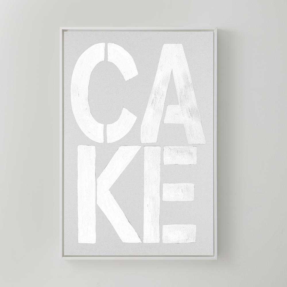 Stencil CAKE in White